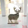 Adornos de Ciervo de Madera Roja de Fieltro para Navidad Accesorios de Decoración para Ventanas de Hotel Decoraciones Navideñas al por Mayor
