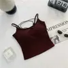 Nuevo chaleco cálido de otoño e invierno para niñas, elegante camisola de espalda cruzada con copas en el pecho para ocultar los senos laterales, chaleco interior para mujeres