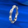 Mu Jing Joyería Plata S925 Reporte de Bambú Ping An Anillo de Bambú Dibujado a Mano con Alambre Diario de Alta Calidad Versátil