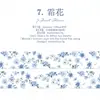 Fita Decorativa Adesiva para Diário Yanji Série Flor de Sal Papel Sintético Glitter, Estilo Sal Fresco e Simples Decoração de Bordas