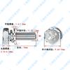 Tornillo de combinación triple hexagonal de cruz de acero inoxidable 304 de bolsillo con arandela elástica plana perno M3M4M5M6M8