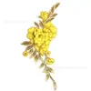 Parche de Encaje Bordado a Mano con Forma de Flor de Peonía Tridimensional, Aplicación para Ropa Cheongsam, Accesorios, Descuento por Cantidad