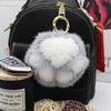 Fábrica mancha grande pingente de pelúcia imitação Rex pele de coelho gato garra acessórios macio bonito tigre garra mochila chave pingente