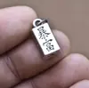 Yiluya Colar com Pingente Quadrado Rico de Prata Rígida 3D Acessórios de Pingente Material para Pulseira de Miçangas Feita à Mão DIY