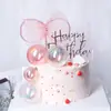 Bolas de Burbuja Decorativas para Hornear ins Bolas de Plástico Transparentes de Colores Hermosa Decoración para Pastel de Fiesta de Cumpleaños Mesa de Postres