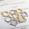 Diy Accesorios de joyería coreana oro brillante plata brillante aleación colgante pequeño colgante de pulsera diamante doble colgante amor redondo