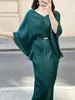 Vestido largo de verano para mujer de talla grande de comercio exterior europeo y americano, falda plisada diseño Issey Miyake, ropa de mujer de alta gama de Shenzhen Nanyou