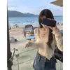 Top de tirantes corto asimétrico puramente deseable para mujer, prenda exterior de verano, atuendo de chica hot, capa interior con un diseño francés
