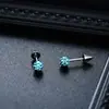 Brincos de Planeta Cintilante de Novo Estilo Transfronteiriços para Homens, Tarraxas de Orelha Tendência Hip-Hop Simples e Personalizadas para Mulheres, Joias de Luxo Leve de Alta Qualidade