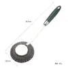 Escova de Panela de Aço Inoxidável 304 Artefato Especial de Lavagem Escova de Limpeza para Utensílios de Cozinha Domésticos Escova de Lavar Louça com Cabo Longo de Arame de Aço