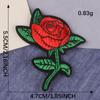 Etiqueta bordada por computadora con fresa, sello de flor de rosa, accesorios de ropa, abrigos, sombreros, decoración, parche DIY, pegatina de tela bordada