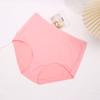Ropa interior para mujer Diast Talla Grande mm de Cintura Alta Transpirable Color Sólido Algodón de Alta Elasticidad Levanta Glúteos Bragas