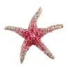 Moda Estilo Coreano y Ecológica Aleación Romántica Broche de Estrella de Mar Completamente Diamantado Hebilla de Pecho Versátil Accesorios para el Pecho para Mujeres