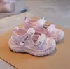 Sapatos de Verão com Armação da Moda para Meninas Novidades Infantis Crianças de Meia-Idade e Mais Velhas Solado Macio Antiderrapante Malha Calçados Esportivos Sandálias Tendência para Crianças