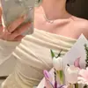 Nuevo Exquisito Collar de Mariposa de Nácar de Verano para Mujer, Cadena Sencilla de Clavícula de Lujo Ligero, Tendencia de Accesorio de Temperamento de Nicho de Gama Alta