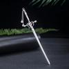 Horquilla con colgante de espada china, accesorio para el pelo sencillo, de metal duro, para la parte trasera de la cabeza, ideal para celebridades cibernéticas, horquilla clásica.