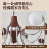 Lustre de feijão mágico estilo vintage, luz principal retrô francesa para sala de estar, luminária de cor nogueira americana para quarto e sala de jantar, luminária protetora para os olhos