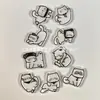 Gato Lindo Dibujo Lineal Acrílico Pequeño Pasador Broche Imán para Nevera Parche Accesorios DIY Accesorios para Niños
