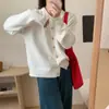 Nuevo Cárdigan de Punto Holgado con Cuello Redondo para Primavera y Otoño 2025, Top Estilo Coreano Casual con Botón Dorado Pequeño, Chaqueta Suéter Suave y Cera para Mujer