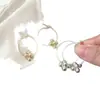 Aretes Redondos Geométricos Nuevos Estilo Coreano Puños de Oreja Versátiles Minimalistas Estilo Coreano Personalidad de Nicho Sensación de Alta Gama Accesorios para Pendientes