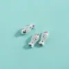 Accesorios de Estilo Chino Plata Esterlina S925 Galvanizada Mano de Obra Fina Cuenta Espaciadora de Pez Pequeño Pulsera de Cuerda Roja Tejida Cuentas Sueltas de Pez Koi Cuentas Ensartadas