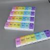 Suministro Directo de Fábrica Pastillero Semanal con 7 Compartimentos para Mañana y Noche, 14 Compartimentos, 21 Compartimentos, 28 Compartimentos, Caja de Almacenamiento de Pastillas Tipo Piano con Botón