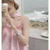 Top sin mangas con cuello halter, diseño de verano para mujer, estilo nicho, con escote sensual y puro deseo.