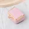 Nova bolsa de joias feminina em couro PU, bolsa de armazenamento de anel de diamante e colar, mini porta-moedas, caixa de joias para anéis e brincos