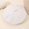 Chapéu Beret de Lã Cor Sólida Estilo Inverno Adulto Comércio Exterior Chapéu de Pintor Beret Tricotado Chapéu de Esboço Chapéu Artístico Feminino
