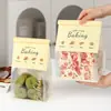 Bolsas de Empaque Crujientes de Copo de Nieve con Impresión Personalizada para Dulces de Turrón, Galletas, Snacks, Productos Horneados, Bolsas de Empaque Auto-Sellables de Pie