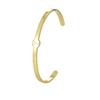 B0186 Venta Caliente Transfronteriza Europea y Americana Pulsera Ajustable de Apertura para Mujer Chapada en Oro Brillo Diseño Simple de 26 Letras Pulsera