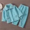 Nuevo Conjunto de Pijama de Franela para Niños Otoño e Invierno Ropa para el Hogar Niños y Niñas Pijama Infantil Espeso y Cálido