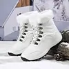 Botas de senderismo calientes de comercio exterior para mujer, botas de nieve, zapatos de exterior de caña alta, zapatos de senderismo