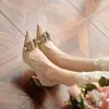Zapatos de Salón Stiletto de Punta Fina y Escote Bajo Estilo Francés con Alto Atractivo Estético y Elegancia Inspirada en Chanel, Zapatos de Tacón Alto para Mujer, Nuevo Modelo para Otoño 2025
