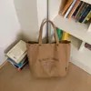 Bolsa de lona de gran capacidad para mujer, nueva moda casual primavera-verano 2026, bolso de hombro para la escuela y el trabajo, bolsa de mano
