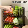 Estante Cesta de Verduras de Cocina de Pie Multicapa Estante para Frutas y Verduras Cesta de Almacenamiento Almacenamiento de Snacks Removible Multifuncional
