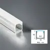 Canal de Aluminio para Luz Lineal LED Engrosado Canal de Aluminio Empotrado en Forma de U Tira de Luz Lineal de Aleación de Aluminio Perfil de Aluminio Tira de Luz Lineal Empotrada