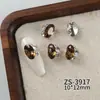 Brilhantes K9 Sem Base Cor Champagne Maillard Pedras Strass para Unhas Retangular Oval Bola Acabada Decoração de Unhas Diamantes