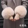 Mangas de Pelo Extra Grandes, Faixas de Mão de Pelo Sintético, Luvas, Punhos à Prova de Vento, Pulseiras, Pulseiras Fofas de Pelo Sintético de Raposa para Mulheres, Inverno
