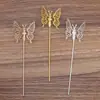 Horquilla de Borla de Mariposa Móvil Paso a Paso Accesorios para el Cabello Ropa China Tocado Horquilla Estilo Nacional Horquilla Diaria Antigua Pinza de Pato