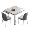 Juego de mesa y sillas de comedor de vidrio templado para casas pequeñas, mesa cuadrada para 2 personas, diseño simple para apartamentos de alquiler, de dos niveles