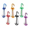 Clavos de Tierra en Forma de Espina de Pescado de Resorte Extendido para Tiendas de Campaña al Aire Libre, Clavos de Tierra de Madera con Forma de Paraguas para Fijar Cuerdas a Prueba de Viento de Toldos, Pasarelas