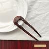 Horquilla de acetato en forma de U de Corea del Sur, elegante, de gran tamaño, para recogido, horquilla para el pelo, estilo retro, sencillo, con forma de bola, para tocado
