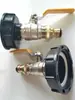Conector para Accesorios de Barril IBC, Pezón de Válvula de Latón Electrochapado con Doble Rosca Exterior, Grifo de 1/2 Pulgada 3/4 1 Pulgada
