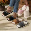 Nuevos zapatos de mujer de encaje de estilo étnico para comercio exterior transfronterizo, moda, medias zapatillas, zapatos de algodón en stock, zapatillas de lino para interiores de otoño e invierno