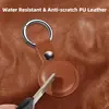 Soporte de cuero para Airtag, Estuche para AirTag con Llavero, Soporte para Air Tag Anti-Rayaduras Fundas con Llavero para AirTags Cadena de Etiquetas Rastreador Buscador de Artículos GPS Apple AirTag