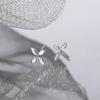 Aretes de botón SHIAI de plata esterlina 999, mini aretes de botón de pasto, pequeños, de moda, combinan con todo, perforación de oreja, verano, nuevos aretes de cartílago
