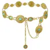 Corrente de Cintura Popular Metalizada Cruzada Versátil Moda Retro Cinto de Corrente para Cintura Acessório de Vestido Ornamento de Cintura