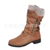 Novo Modelo Juyuan em Estoque Inverno 2026 Estilo Europeu e Americano Botas Martin de Malha Femininas Planas Tamanho Grande