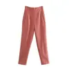Moda Femenina Transfronteriza Estilo Europeo y Americano Pantalones Rectos Casuales de Cintura Alta Versátil Clásico Multicolor Largos 7901532